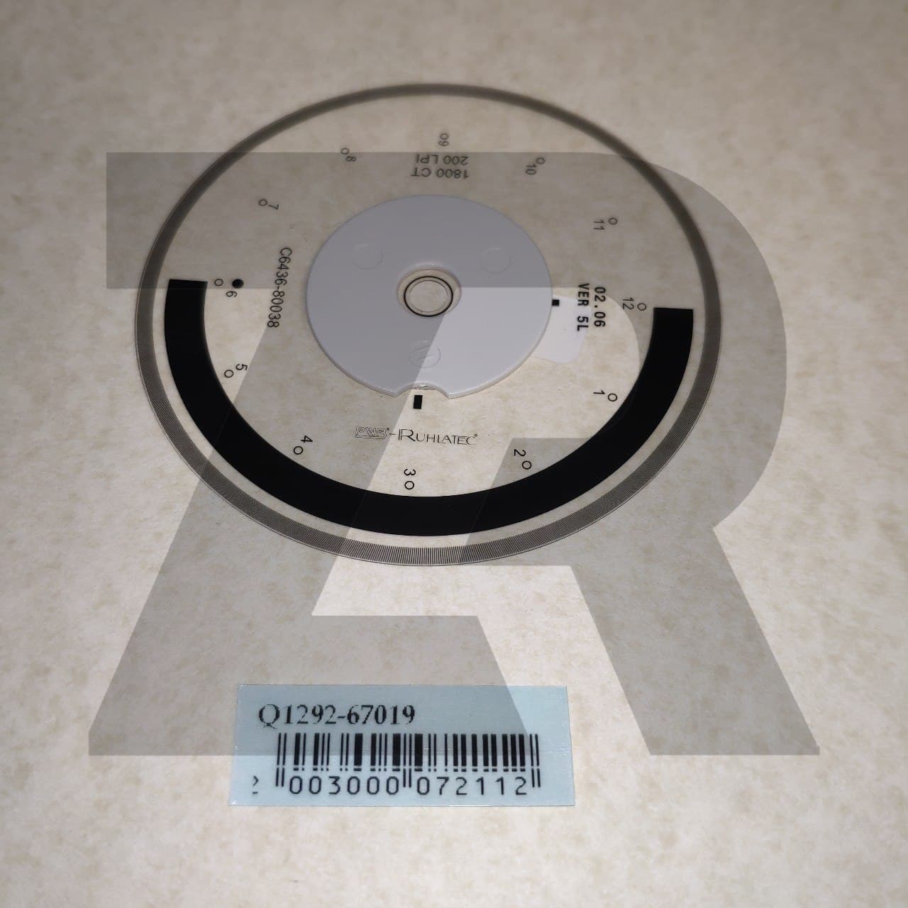 Энкодерный диск(Paper motor encoder disk), HP™ DesignJet 10PS/20PS/30/50PS/100/130, Q1292-67019, (о)